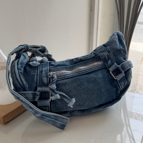 2604BG051(S) / Denim Shoulder Bag (Navy)
