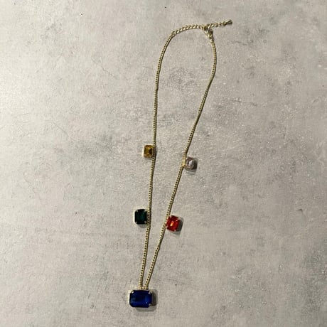 Bijous stone  Necklace（Gold）/ 2110-NC114
