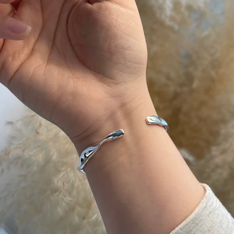 2405BR0049 / Craft wave Bangle（Silver）
