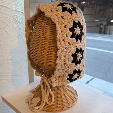 2606HW068(S) / Floral Hooded Bonnet（Beige）
