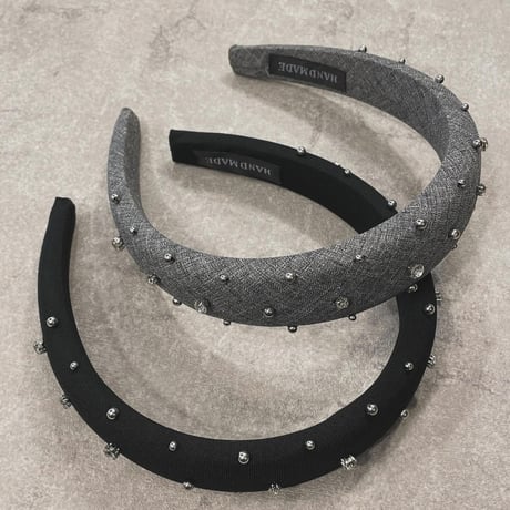 2402HA0052 / Stone beads headband（Gray）