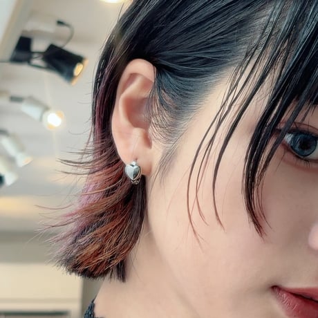 2605PR0846 / Mini Heart hoop pierce（Silver）
