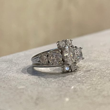 2601RG0723 / Cross stone ring（Silver）