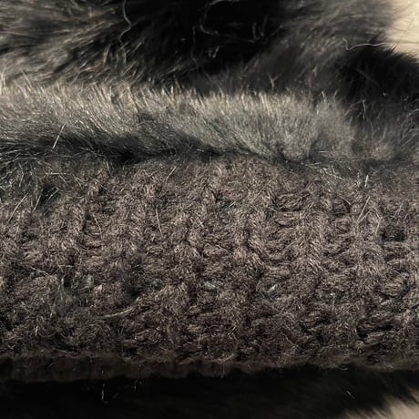 2502HW0073(S) / Rabbit fur volume hat（Black）