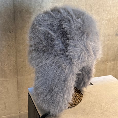 Karl Donoghue グレー ファーキャップ Karl Donoghue グレー