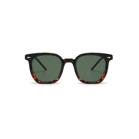 【 Select 】Vintage Square New Style Sunglasses (Black/Dark Green)