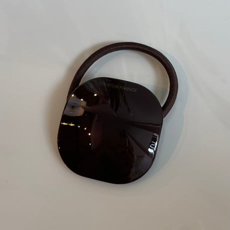 2401HA0041 / Brown plate hair rubber（Brown/Square）