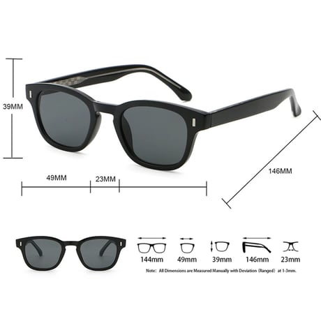 【 Select 】Classic Square Frame High Quality Sunglasses (Clear Beige/Lt Green)