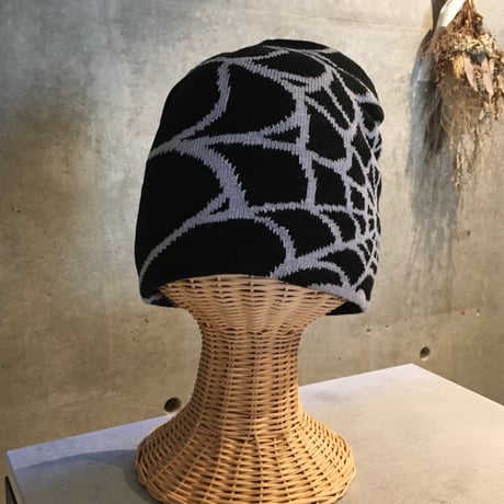 2511HW0112(S) / Spiderweb Knit beanie Cap（Black）