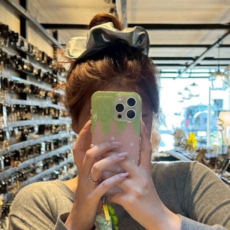 2508HA0073 /  Volume Eco leather Hair rubber（Silver)