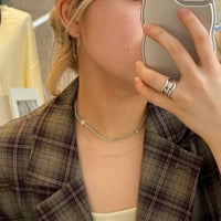2503NC0324／  double stacking  necklace（Green）
