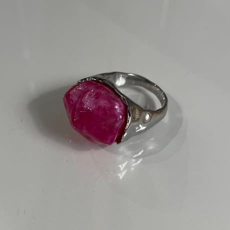 2404RG0399 / Color stone ring（SLV/Pink）