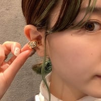 Single Ball Chunky  Earcuff （Gold/Large） / EC046