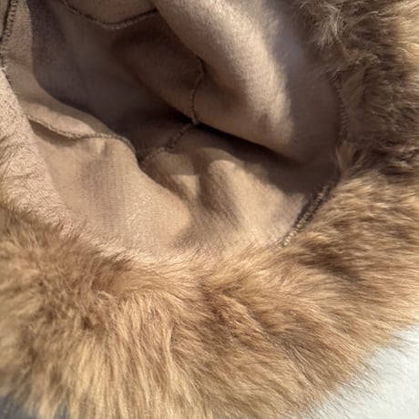 2510KC1022(S) / Mix Fur Hat（Beige/Brown）