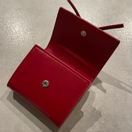 2502GS036(S)/ Ribbon Tri-fold Wallet（Red)