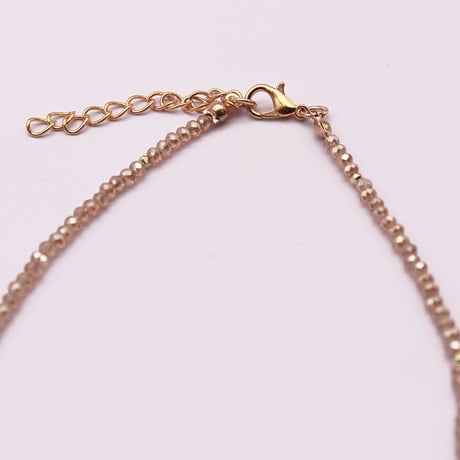 Small crystal beads Choker Necklace（#01）  /  2106-NC058