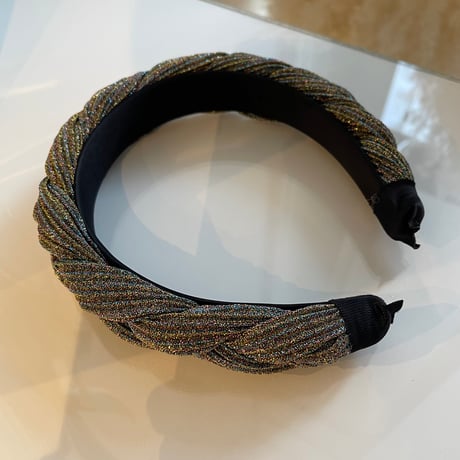 2401HA0043 / Twist glitter color headband（Yellow）