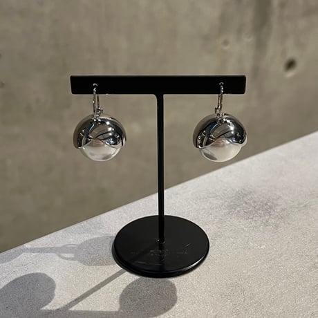 2403PR0668 / Metal pearl drop Pierce（White）
