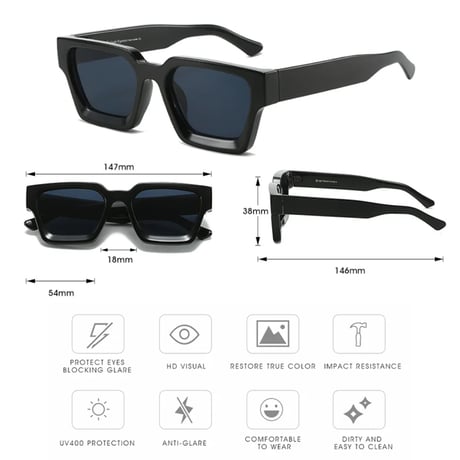 【 Legit Eyewear 】Sunglasses Toba (Black/Beige)