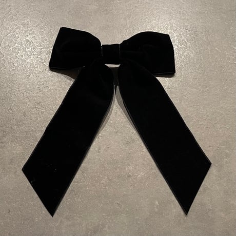 2410HA0082 / Velvet ribbon barrette（Black）