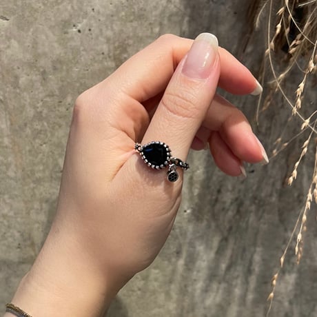 2510RG0686 / Drop stone charm Ring（Silver）