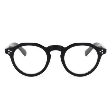 【 Select 】Vintage Retro Crown Pant Frame Sunglasses (Black/Clear)