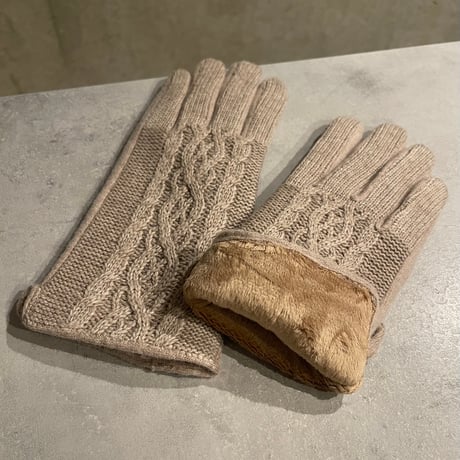 2510GS047(S) / Knit globes（Beige）
