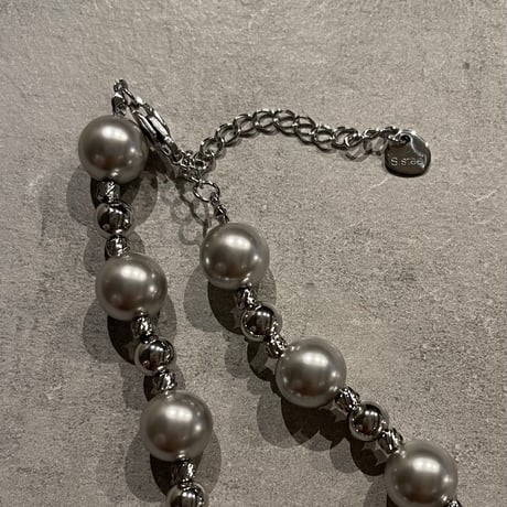 2511NC0373 / Mix ball chain necklace（Silver）