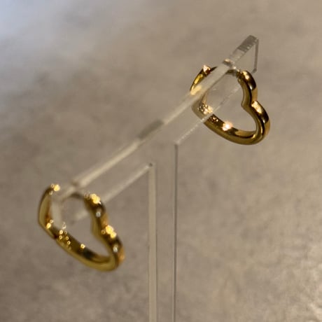 2501PR0743 / Mini Heart square hoop pierce（Gold）