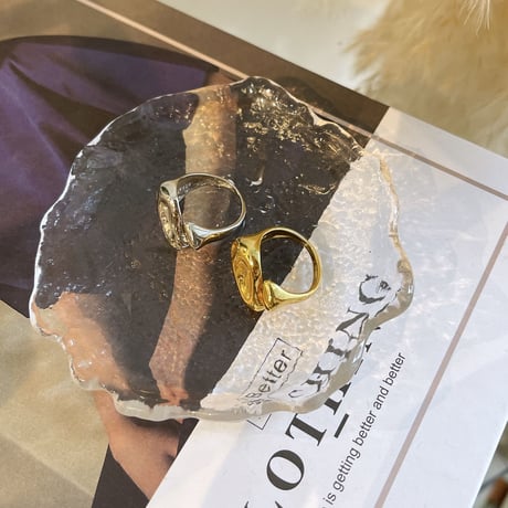 2602RG0742 / Opening asymmetry craft ring （Gold）