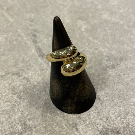 2402RG0391  / Cross drop ring （L / Gold）
