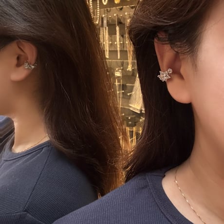 2504EC020 /  Star stone Ear Cuff（Silver）
