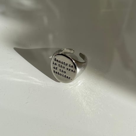 2512RG0716 / Oval lettering metal ring（Silver）