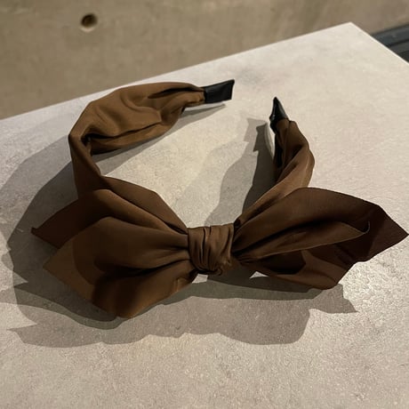 2503HA0062（S）/ Side Ribbon headband（Brown)