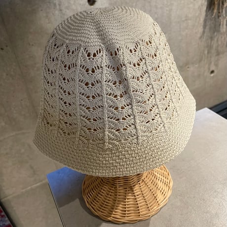 2606HW067(S) / Simple crochet Hat（Ivory）