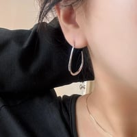 2510PR0805 / Drop thin hoop Pierce（Silver）