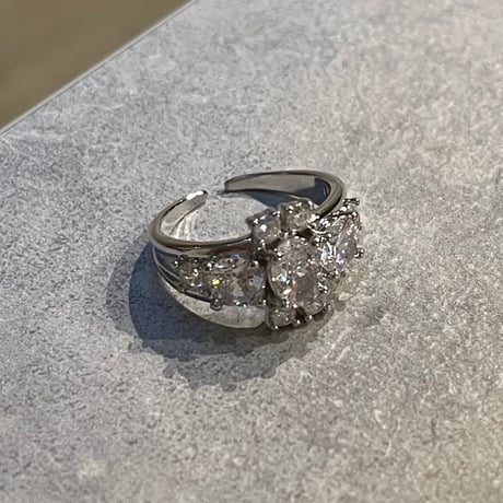 2601RG0723 / Cross stone ring（Silver）