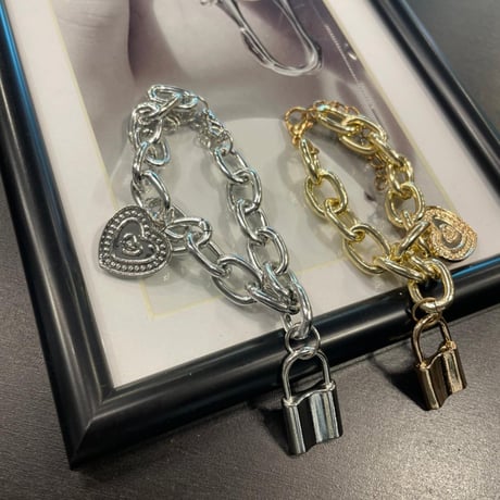 Heart charm Design Bracelet（Gold）/ 2110_BR0120