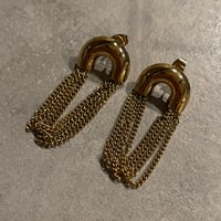 2510PR0824 / Semicircle fringe chain Pierce（Gold）