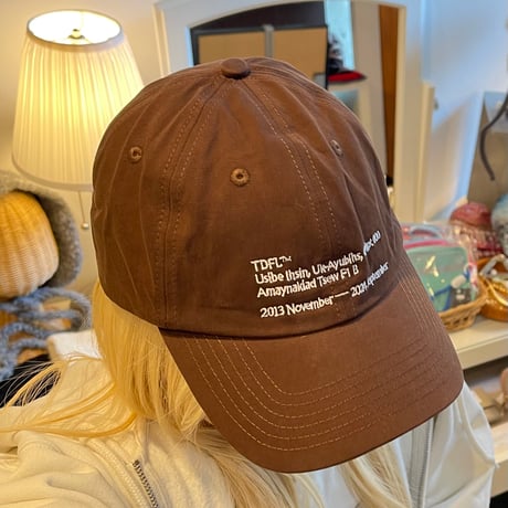 KF251114AST(S) / Text Embroidery Cap（Brown）