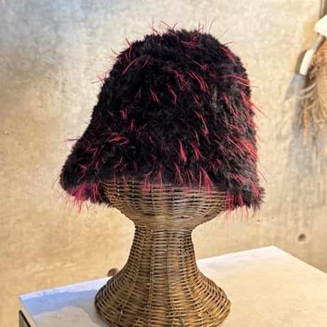 2501HW0067(S)/ Mix far knit cap（Black Mix）