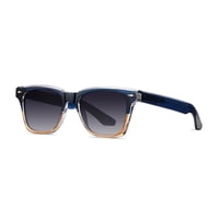 【 Select 】Square frame Polarized Acetate Sunglasses (Navy/Gradient)