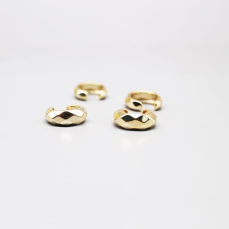 Rhombus cut design Small Earcuff （Gold） / EC085