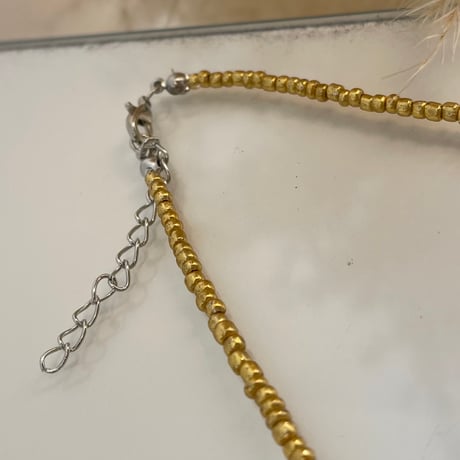 2409NC0262 / Simple beads necklace（Gold）