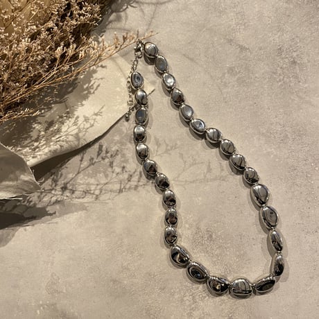 Irregular Metal Necklace（Silver）/ 2212-NC0168