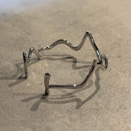 2504BR0080/  Wave line bangle（silver)