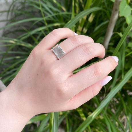 2406RG0474 / Square stitch design ring（Silver)