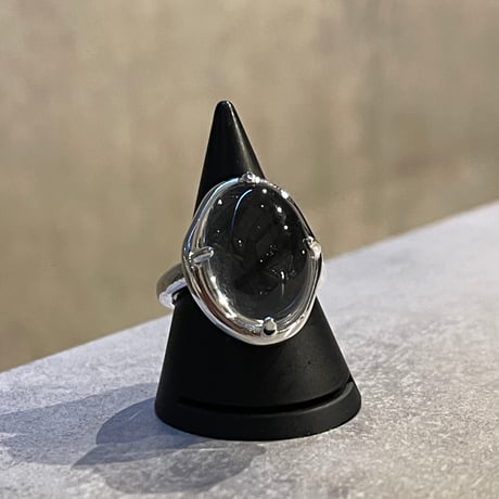 2602RG0736 / Clear oval stone Ring（Silver）