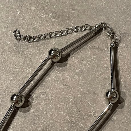 2412NC0282 / Heart connect ball Necklace（Silver）