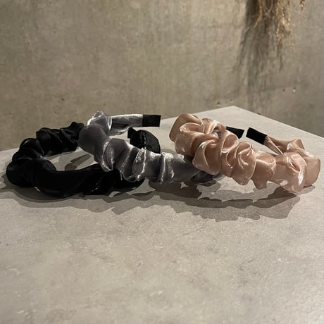 2401HA0049 / Sheer gather headband（Gray）